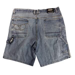 Vintage 90s Wu Wear Wu Tang Clan Denim Baggy Shorts Mens Size 42 Hip Hop Classic